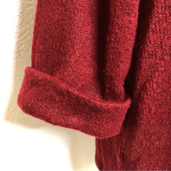 Soft Surroundings deep red slit collar tunic sweater size 1X - Picture 6 of 14